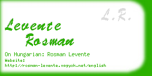 levente rosman business card